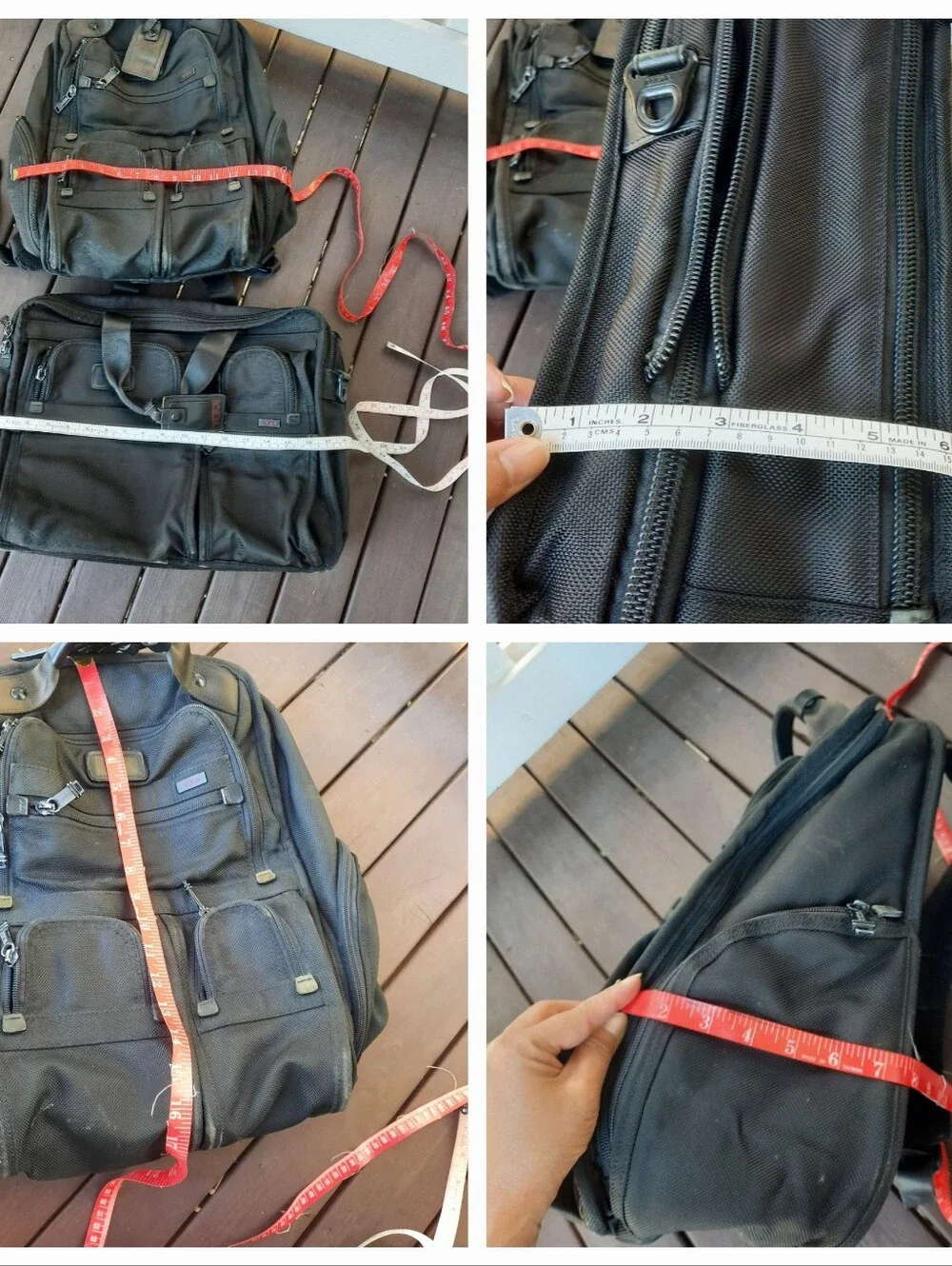 2 TUMI ALPA T-PASS Black Travel Backpack and Briefcase Set -